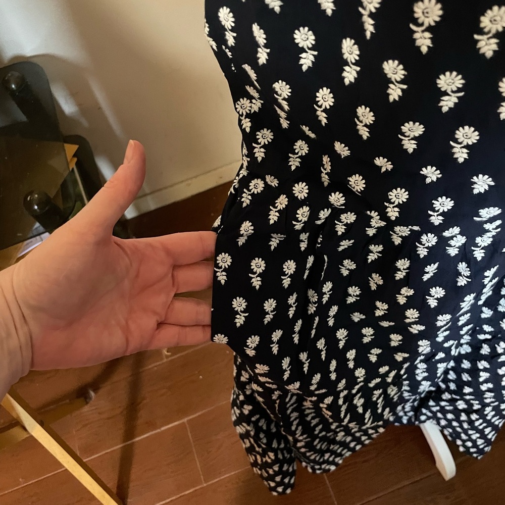 J. Crew Black Maxi Dress with White Floral Motif - Picture 9 of 16
